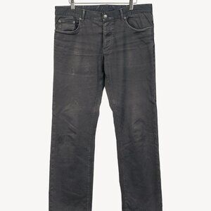 Prada Washed-Black Cotton-Twill Straight-Leg Jeans